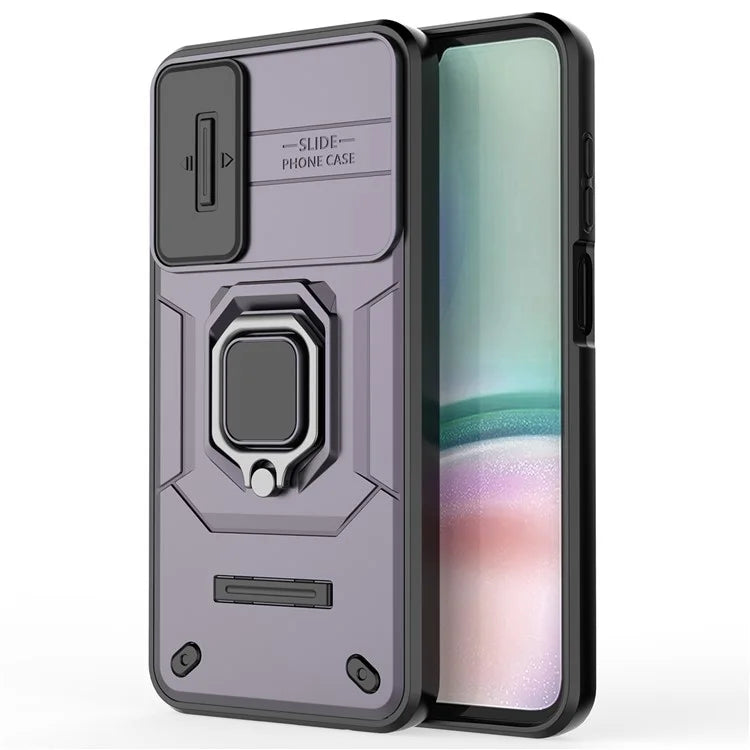 For Samsung Galaxy A15 4G / A15 5G Protective Case Slide Lens Cover PC+TPU Phone Shell