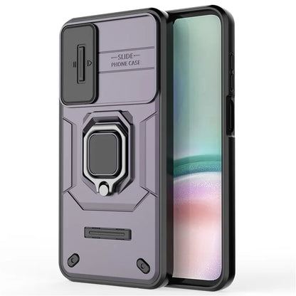 For Samsung Galaxy A15 4G / A15 5G Protective Case Slide Lens Cover PC+TPU Phone Shell