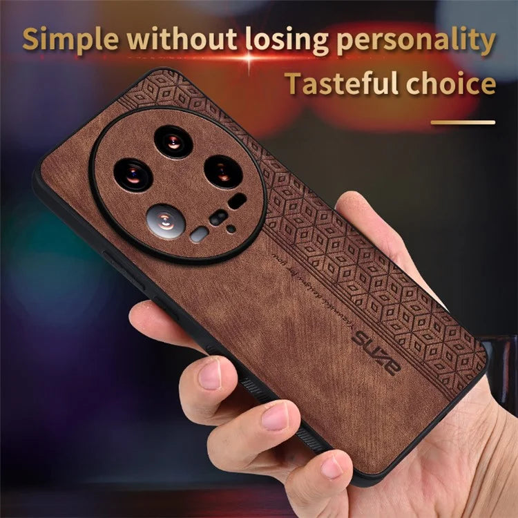 AZNS For Xiaomi 14 Ultra Case Pattern Leather+TPU Drop Protection Phone Cover
