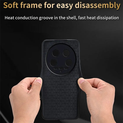 AZNS For Xiaomi 14 Ultra Case Pattern Leather+TPU Drop Protection Phone Cover