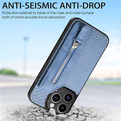 C1-04 For iPhone 13 Pro Wallet Case Kickstand Anti-Drop PU+PC+TPU Phone Cover