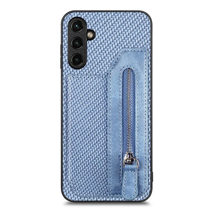 C1-04 For Samsung Galaxy A05s 4G Case Zipper Pocket Leather Coated PC+TPU Anti-drop Phone Cover