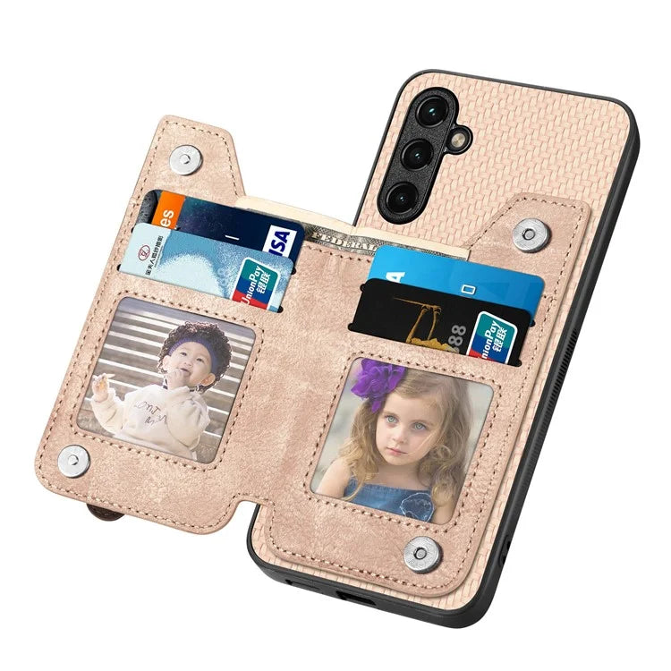 C1-04 For Samsung Galaxy A13 5G / A04s 4G (164.7 x 76.7 x 9.1) Anti-Scratch Cases PU Leather+PC+TPU Phone Shell with Card Holder