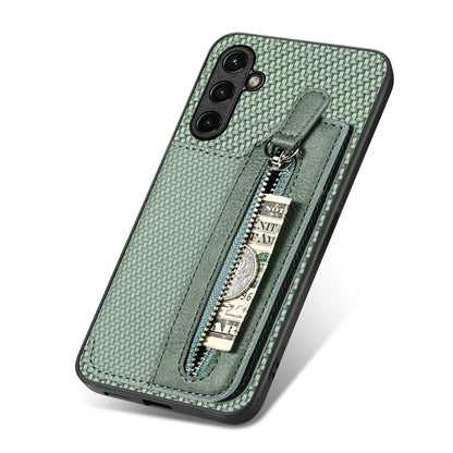 C1-04 For Samsung Galaxy A14 4G / 5G Zipper Pocket Case PU Leather+PC+TPU Phone Cover with Card Holder