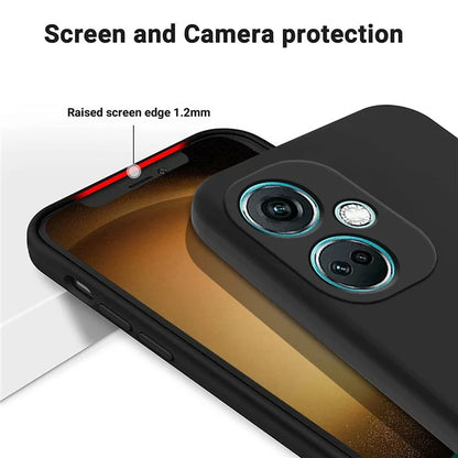 For Oppo K11 5G Case Liquid Silicone Protective Phone Cover with Wrist Strap