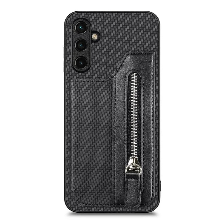 C1-04 For Samsung Galaxy A34 5G Zipper Pocket PU Leather+PC+TPU Case Phone Cover with Card Holder
