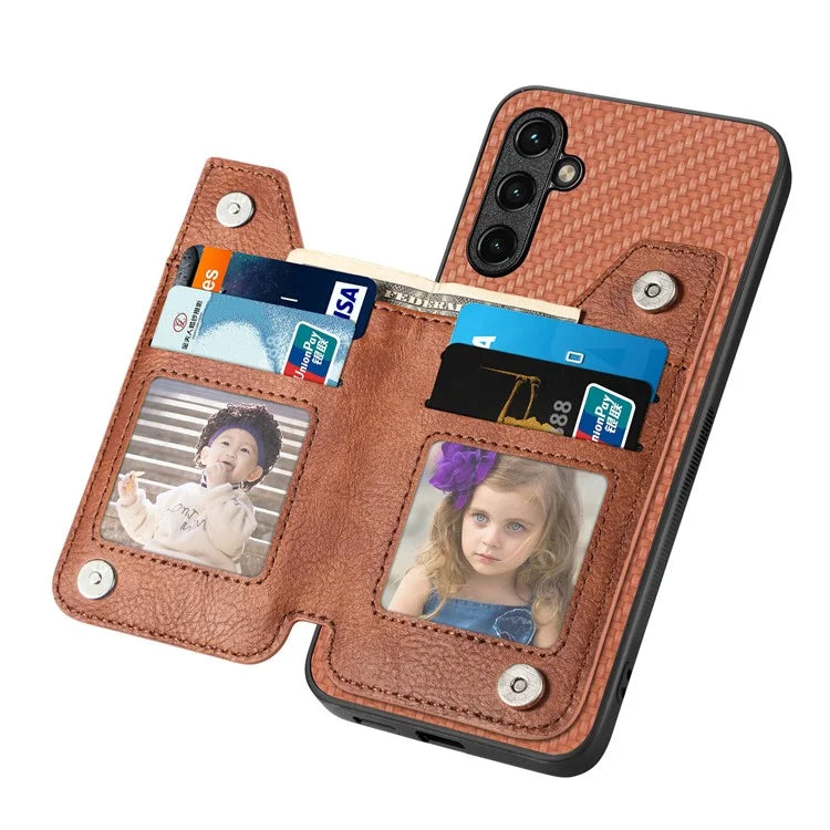 C1-04 For Samsung Galaxy A34 5G Zipper Pocket PU Leather+PC+TPU Case Phone Cover with Card Holder