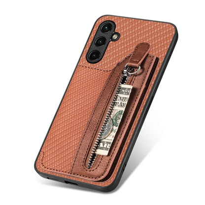 C1-04 For Samsung Galaxy A34 5G Zipper Pocket PU Leather+PC+TPU Case Phone Cover with Card Holder