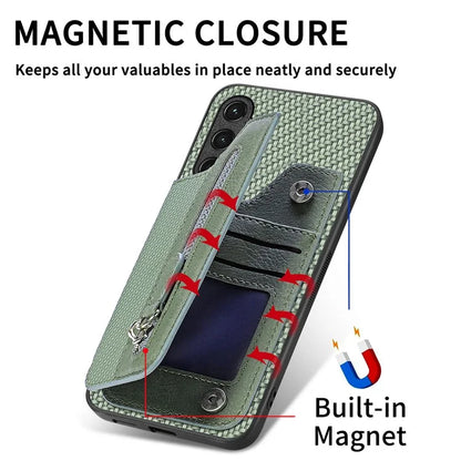 C1-04 For Samsung Galaxy A35 5G Case Leather+PC+TPU Zipper Wallet Smartphone Cover