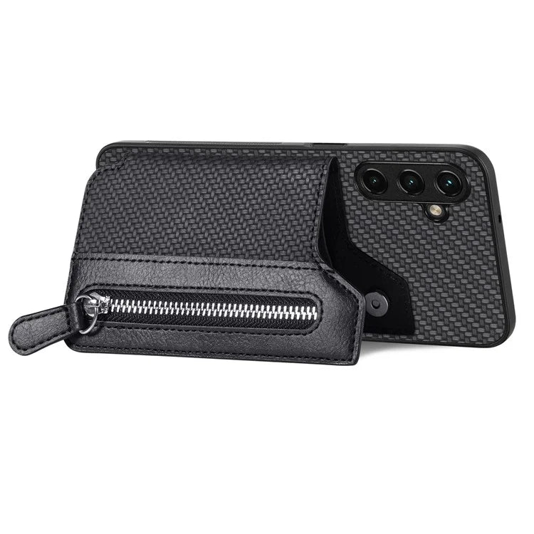 C1-04 For Samsung Galaxy A54 5G Card Holder Phone Shell PU Leather+PC+TPU Phone Cover Case