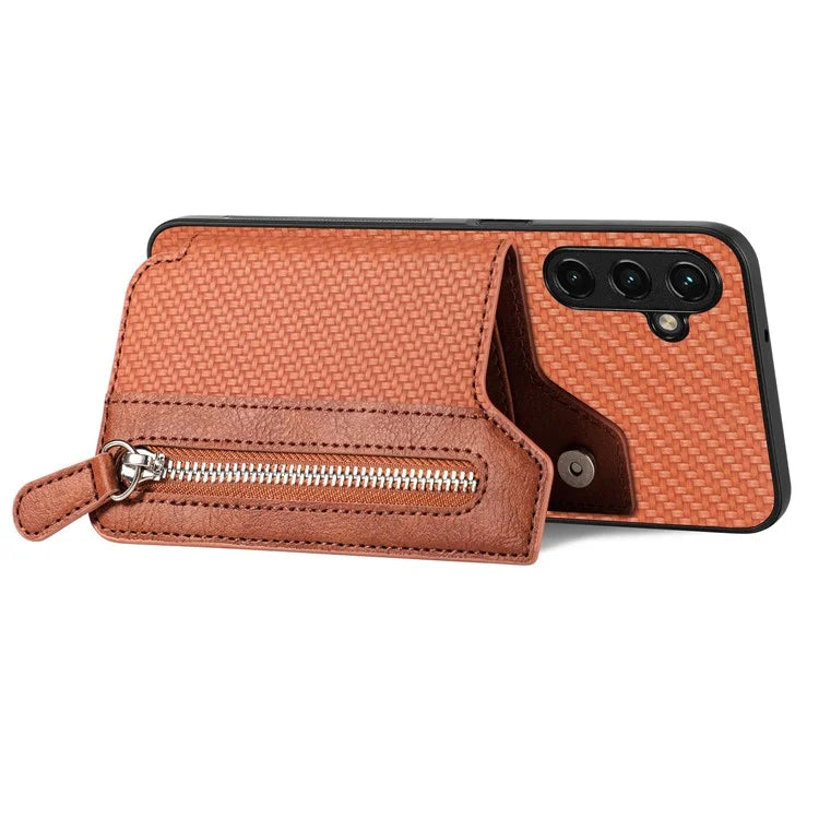 C1-04 For Samsung Galaxy A54 5G Card Holder Phone Shell PU Leather+PC+TPU Phone Cover Case