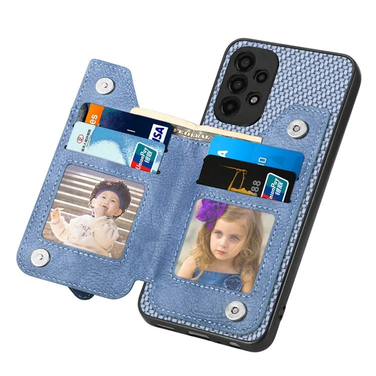 C1-04 For Samsung Galaxy A53 5G Phone Shell PU Leather+PC+TPU Anti-drop Card Holder Case