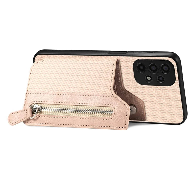 C1-04 For Samsung Galaxy A53 5G Phone Shell PU Leather+PC+TPU Anti-drop Card Holder Case