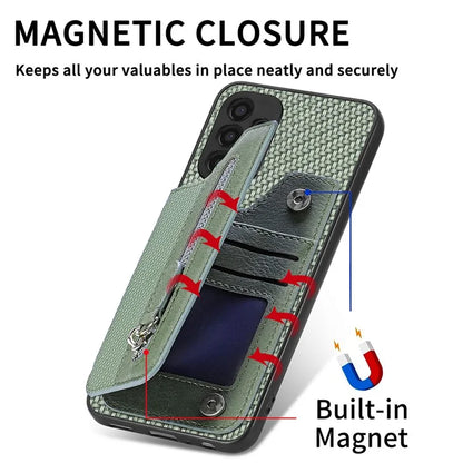 C1-04 For Samsung Galaxy A53 5G Phone Shell PU Leather+PC+TPU Anti-drop Card Holder Case