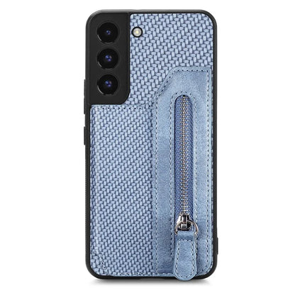 C1-04 For Samsung Galaxy S22 5G Wallet Case Anti-Drop Kickstand PU+PC+TPU Phone Cover