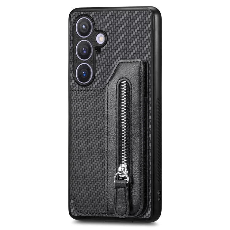 C1-04 For Samsung Galaxy S24+ Case Kickstand PU+PC+TPU Wallet Phone Cover