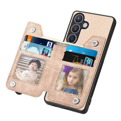 C1-04 For Samsung Galaxy S24+ Case Kickstand PU+PC+TPU Wallet Phone Cover