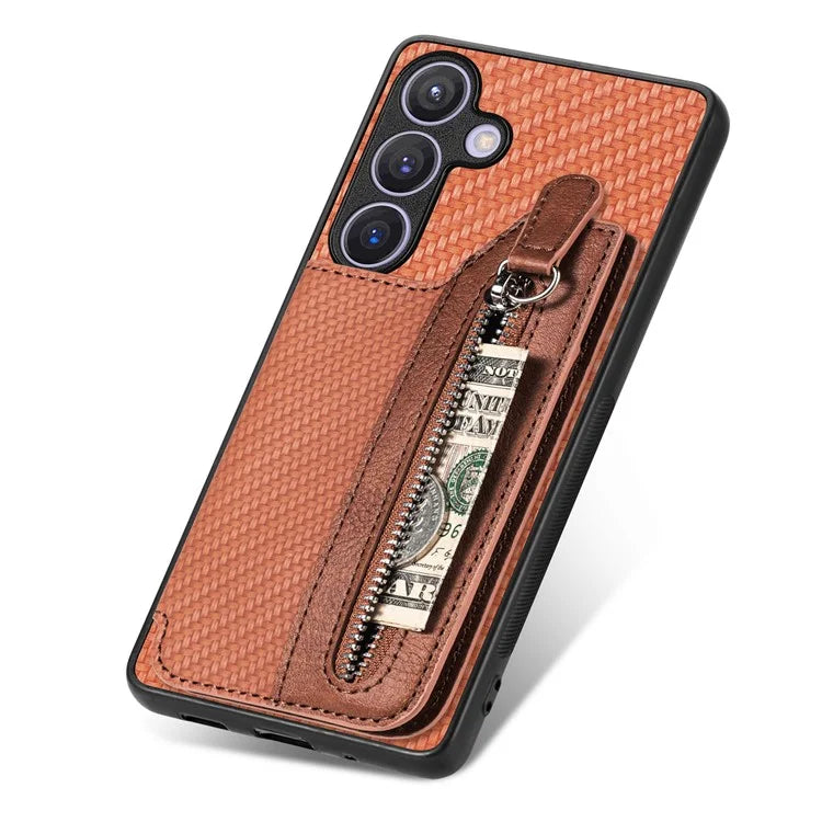 C1-04 For Samsung Galaxy S24+ Case Kickstand PU+PC+TPU Wallet Phone Cover
