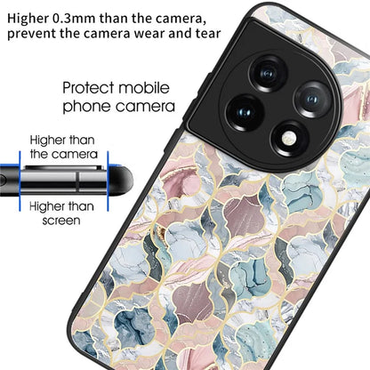 For OnePlus Ace 3 5G / 12R 5G Tempered Glass Case Pattern Printing Phone Cover