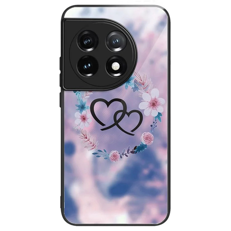 For OnePlus Ace 3 5G / 12R 5G Tempered Glass Case Pattern Printing Phone Cover