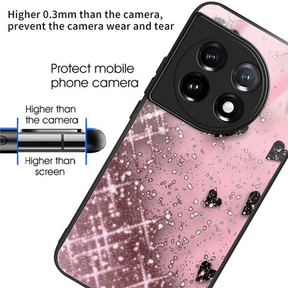 For OnePlus Ace 3 5G / 12R 5G Tempered Glass Case Pattern Printing Phone Cover