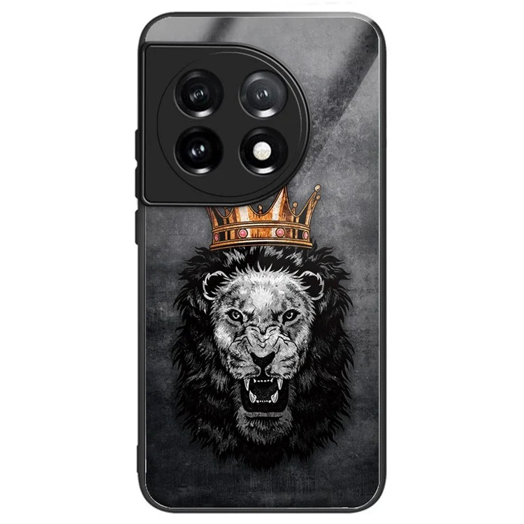 For OnePlus Ace 3 5G / 12R 5G Tempered Glass Case Pattern Printing Phone Cover