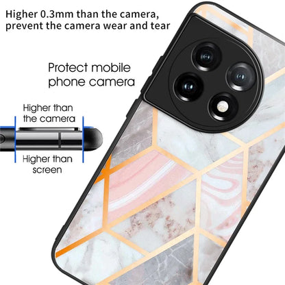 For OnePlus Ace 3 5G / 12R 5G Tempered Glass Case Pattern Printing Phone Cover