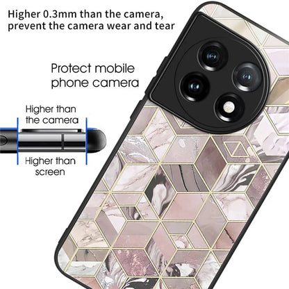For OnePlus Ace 3 5G / 12R 5G Tempered Glass Case Pattern Printing Phone Cover