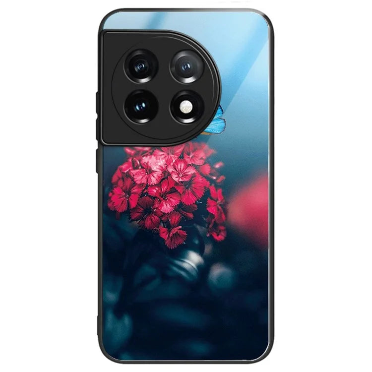 For OnePlus Ace 3 5G / 12R 5G Tempered Glass Case Pattern Printing Phone Cover