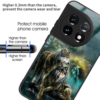 For OnePlus Ace 3 5G / 12R 5G Tempered Glass Case Pattern Printing Phone Cover