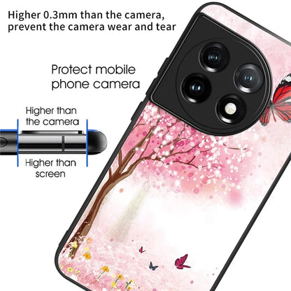 For OnePlus Ace 3 5G / 12R 5G Tempered Glass Case Pattern Printing Phone Cover