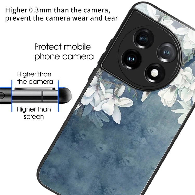 For OnePlus Ace 3 5G / 12R 5G Tempered Glass Case Pattern Printing Phone Cover