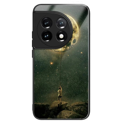 For OnePlus Ace 3 5G / 12R 5G Case Pattern Anti-Scratch Tempered Glass Back Cover