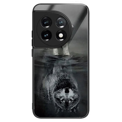 For OnePlus Ace 3 5G / 12R 5G Case Pattern Anti-Scratch Tempered Glass Back Cover