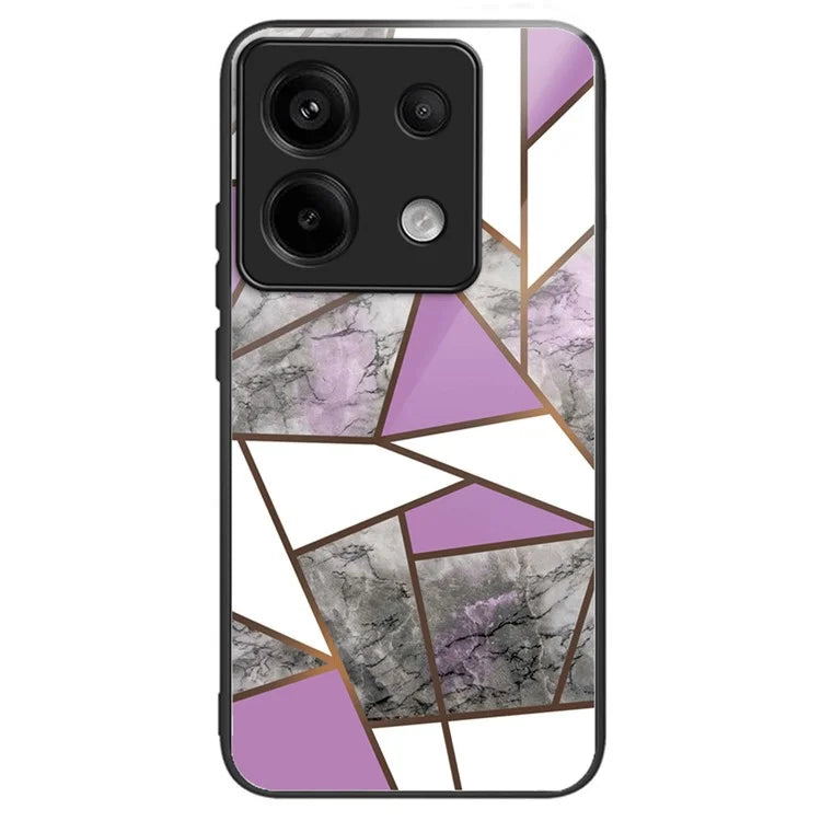 For Xiaomi Redmi Note 13 Pro 5G / Poco X6 5G Case Marble Pattern Tempered Glass Back Phone Cover