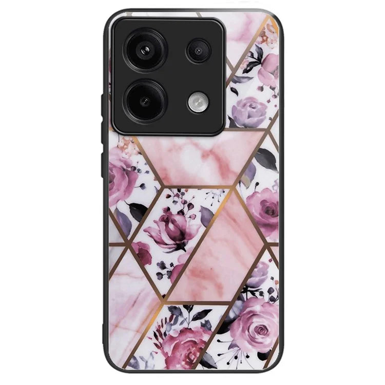 For Xiaomi Redmi Note 13 Pro 5G / Poco X6 5G Case Marble Pattern Tempered Glass Back Phone Cover