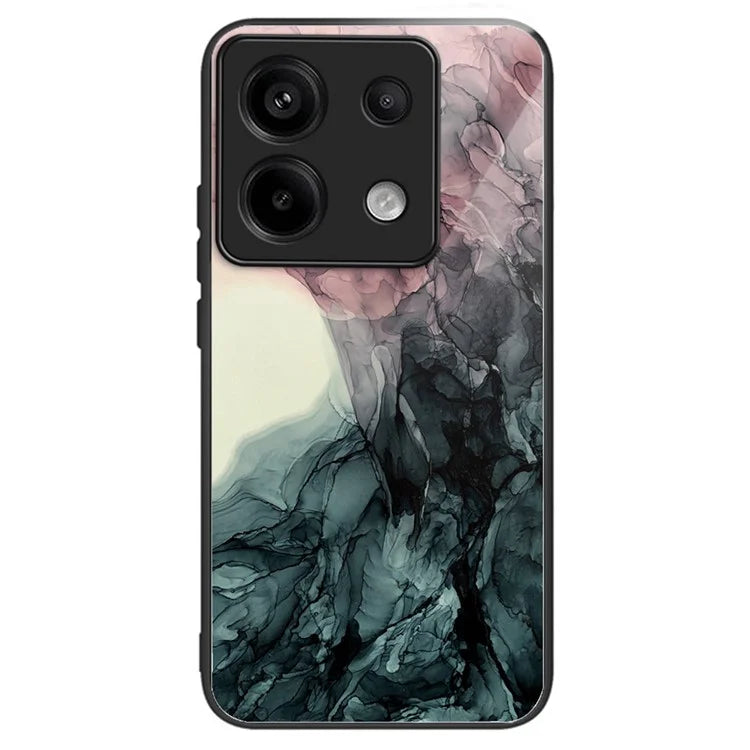 For Xiaomi Redmi Note 13 Pro 5G / Poco X6 5G Case Marble Pattern Tempered Glass Back Phone Cover