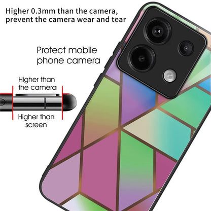 For Xiaomi Redmi Note 13 Pro 5G / Poco X6 5G Case Marble Pattern Tempered Glass Back Phone Cover