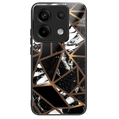 For Xiaomi Redmi Note 13 Pro 5G / Poco X6 5G Case Marble Pattern Tempered Glass Back Phone Cover