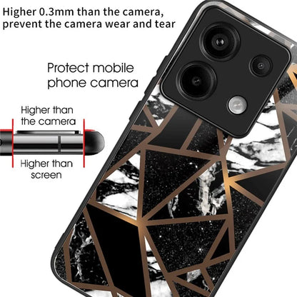 For Xiaomi Redmi Note 13 Pro 5G / Poco X6 5G Case Marble Pattern Tempered Glass Back Phone Cover