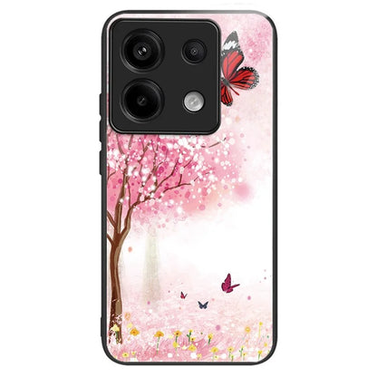 For Xiaomi Redmi Note 13 Pro 5G / Poco X6 5G Case Tempered Glass+TPU Cover Pattern Printing