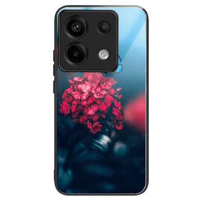 For Xiaomi Redmi Note 13 Pro 5G / Poco X6 5G Case Tempered Glass+TPU Cover Pattern Printing