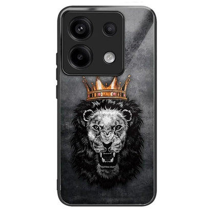 For Xiaomi Redmi Note 13 Pro 5G / Poco X6 5G Case Tempered Glass+TPU Cover Pattern Printing