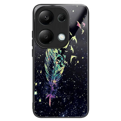 For Xiaomi Redmi Note 13 Pro 4G / Poco M6 Pro 4G Case Pattern Printing Tempered Glass TPU Phone Cover