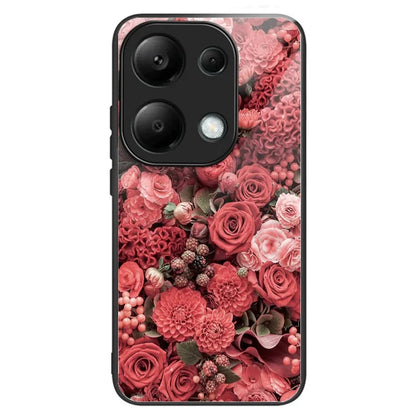For Xiaomi Redmi Note 13 Pro 4G / Poco M6 Pro 4G Case Pattern Printing Tempered Glass TPU Phone Cover