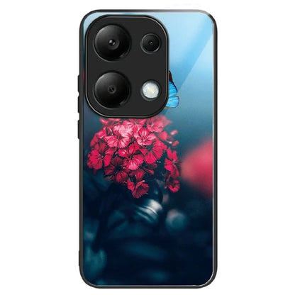 For Xiaomi Redmi Note 13 Pro 4G / Poco M6 Pro 4G Case Tempered Glass+TPU Pattern Printing Phone Shell