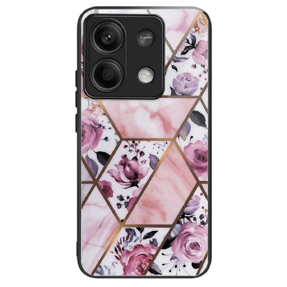 For Xiaomi Redmi Note 13 5G Tempered Glass Case Marble Pattern Design Phone Cover