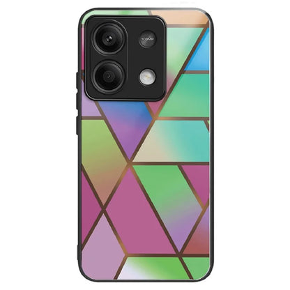 For Xiaomi Redmi Note 13 5G Tempered Glass Case Marble Pattern Design Phone Cover