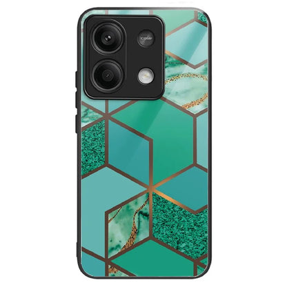 For Xiaomi Redmi Note 13 5G Tempered Glass Case Marble Pattern Design Phone Cover