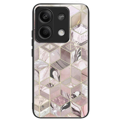 For Xiaomi Redmi Note 13 5G Case Pattern Printing Tempered Glass+TPU Phone Cover